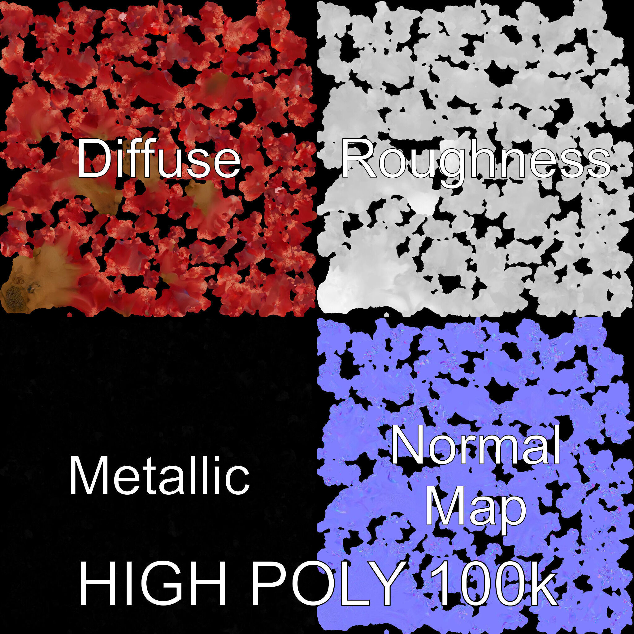 Coral Reef Model Pack with Detailed Textures for D Environments Low-poly 3D model_3