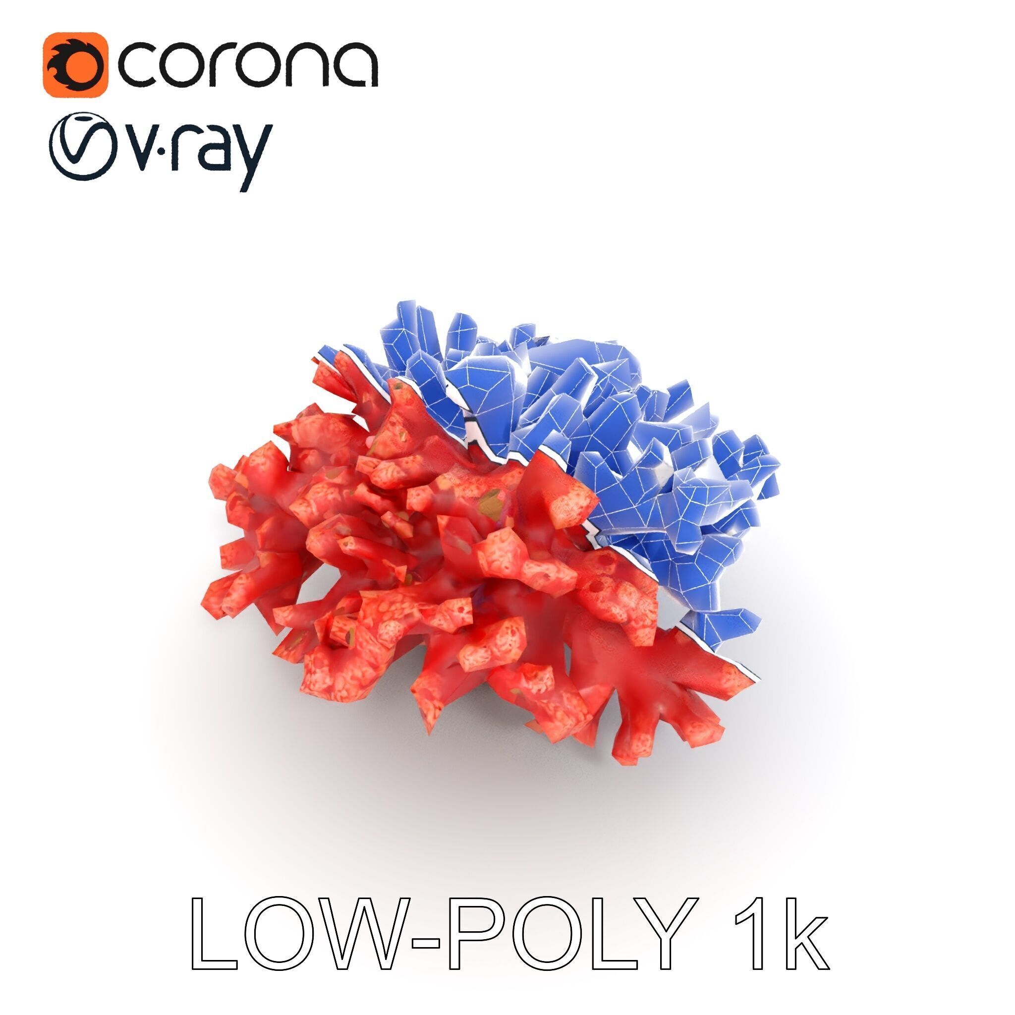 Coral Reef Model Pack with Detailed Textures for D Environments Low-poly 3D model_23