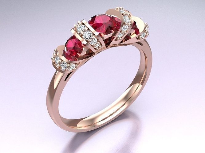 Diamond Ring - Womens Rings - N752433 3D print model