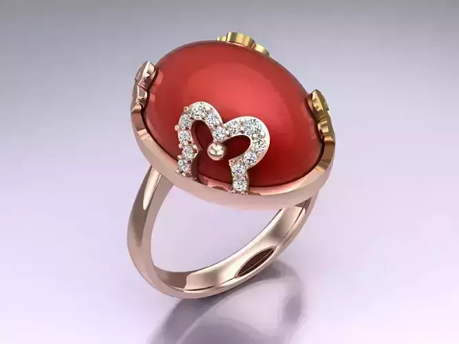 Oval stone ring - Womens  Rings - N762924