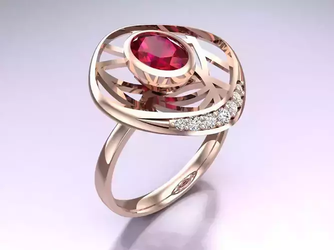 Oval stone ring - Womens  Rings - N762948