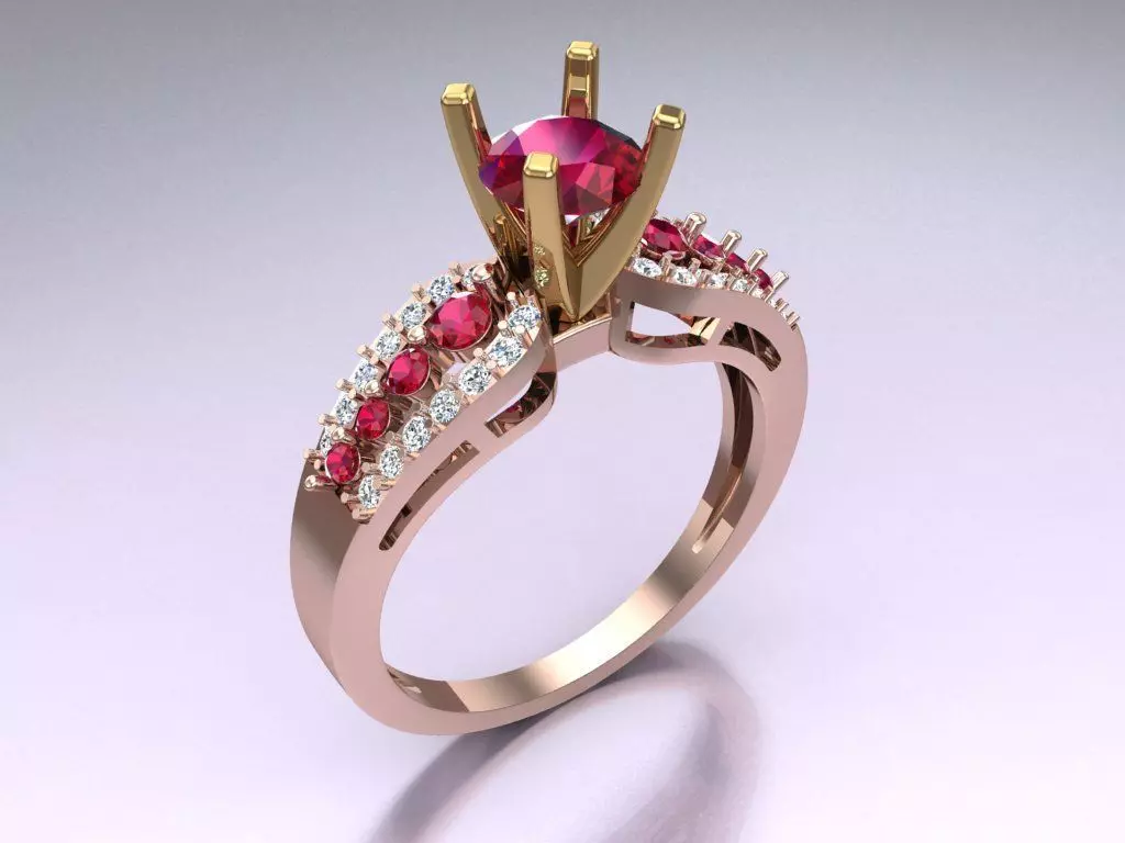 Diamond Ring - Womens Rings - N762041 3D print model