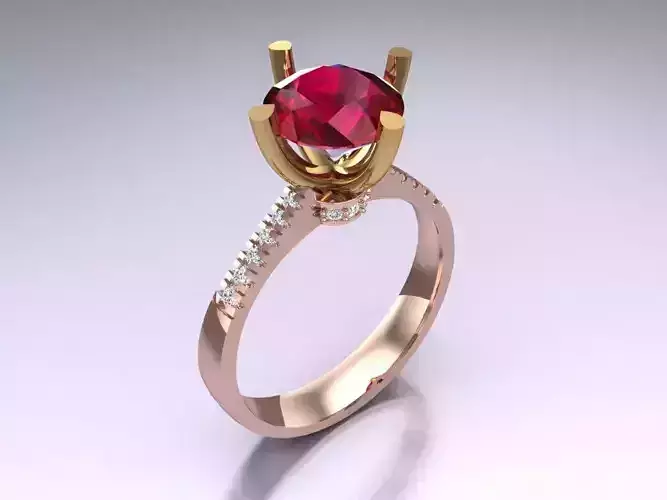Diamond Ring - Womens Rings - N716924 3D print model