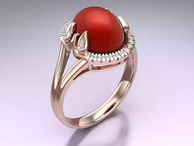 Oval stone ring - Womens  Rings - N716953