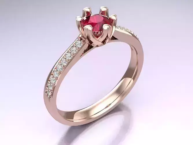 Diamond Ring - Womens Rings - N717227 3D print model