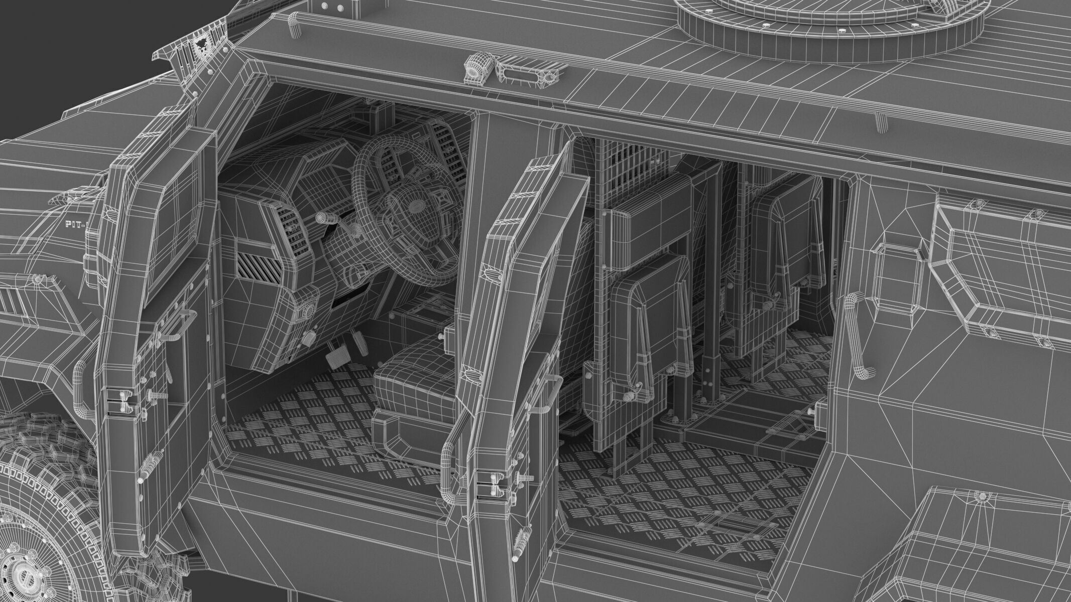 Alpine Armored Pit-Bull VX 50 Cal Tactical SWATAPC Truck 3D model_23