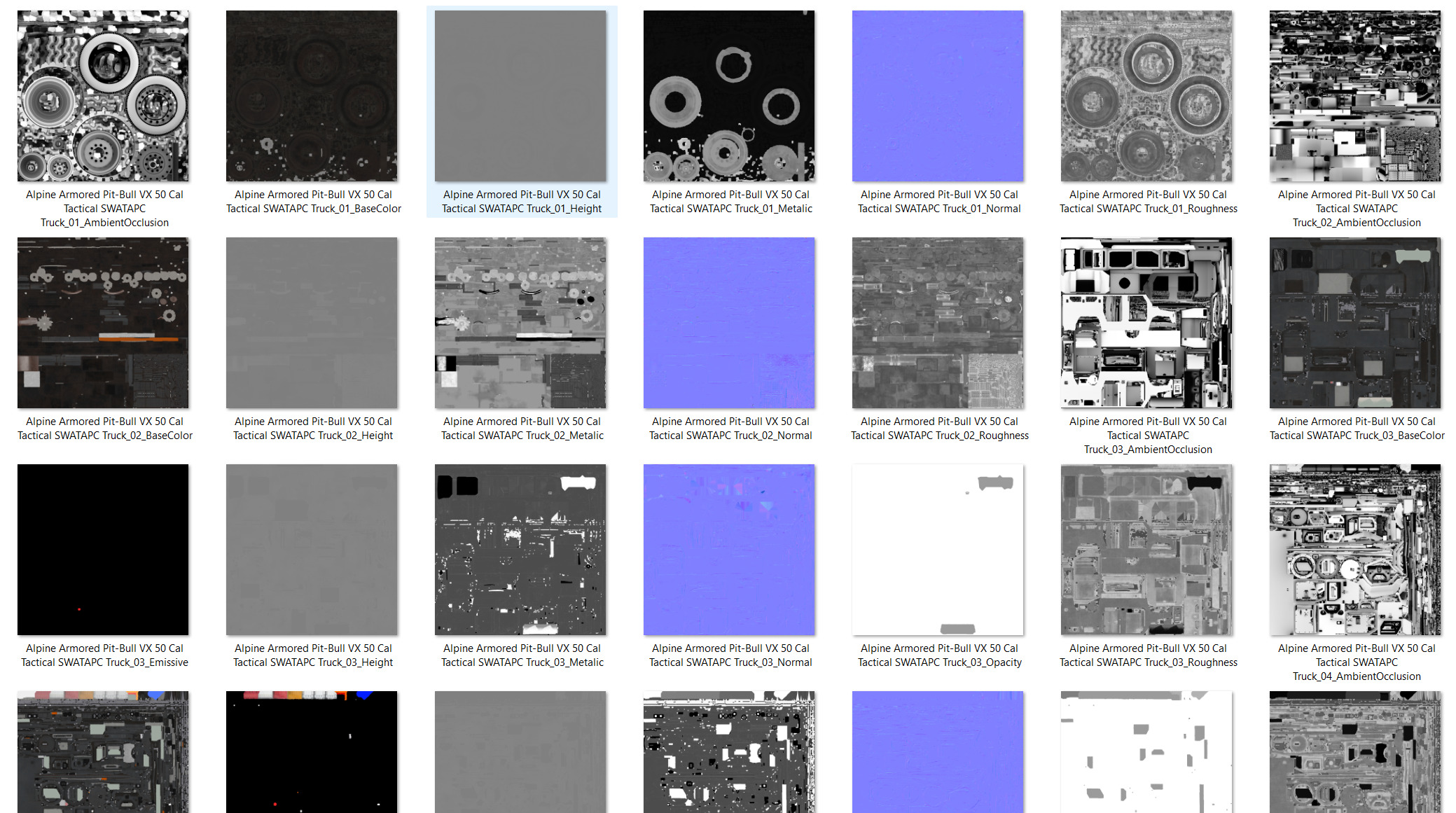 Alpine Armored Pit-Bull VX 50 Cal Tactical SWATAPC Truck 3D model_10