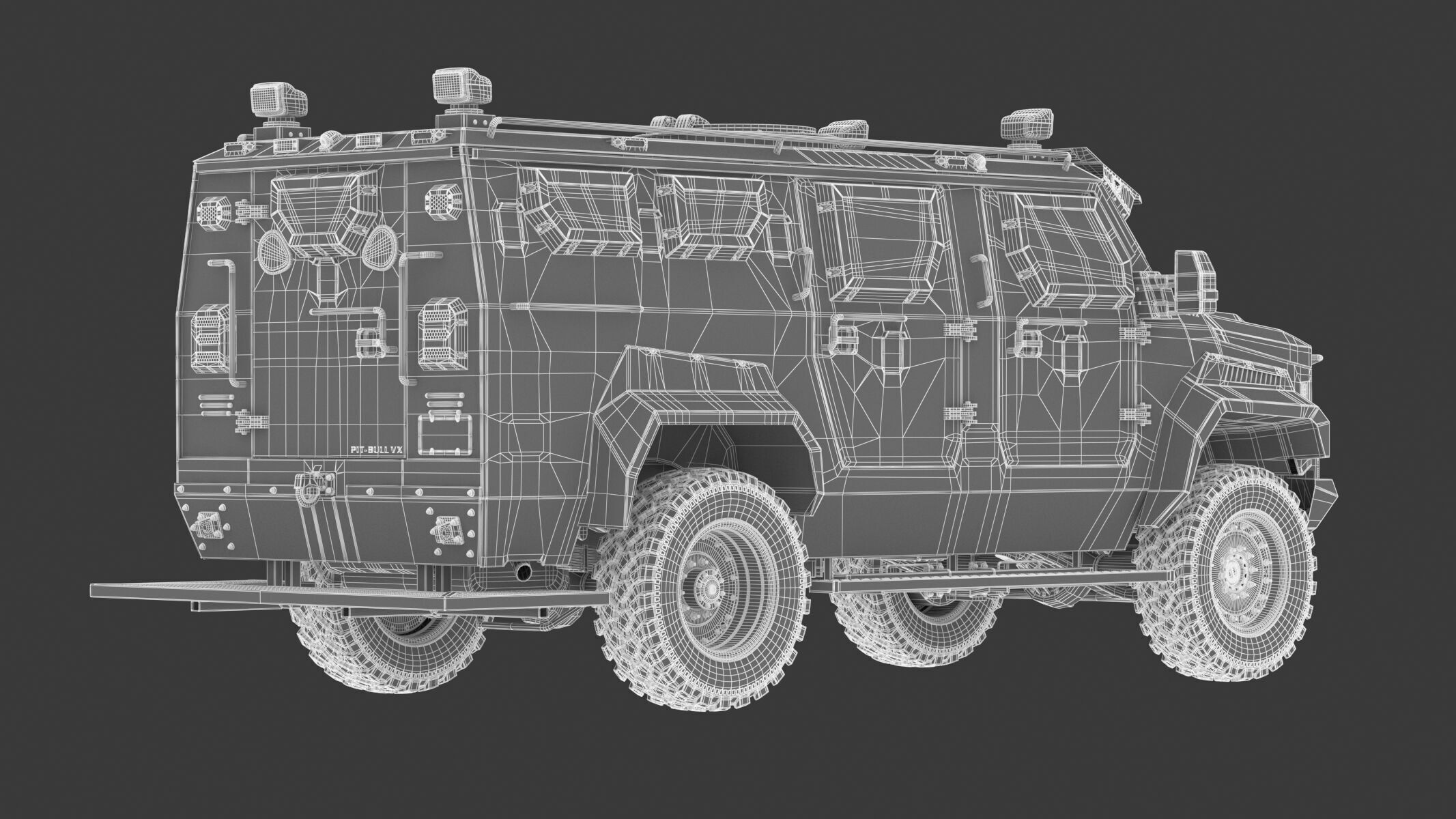 Alpine Armored Pit-Bull VX 50 Cal Tactical SWATAPC Truck 3D model_21
