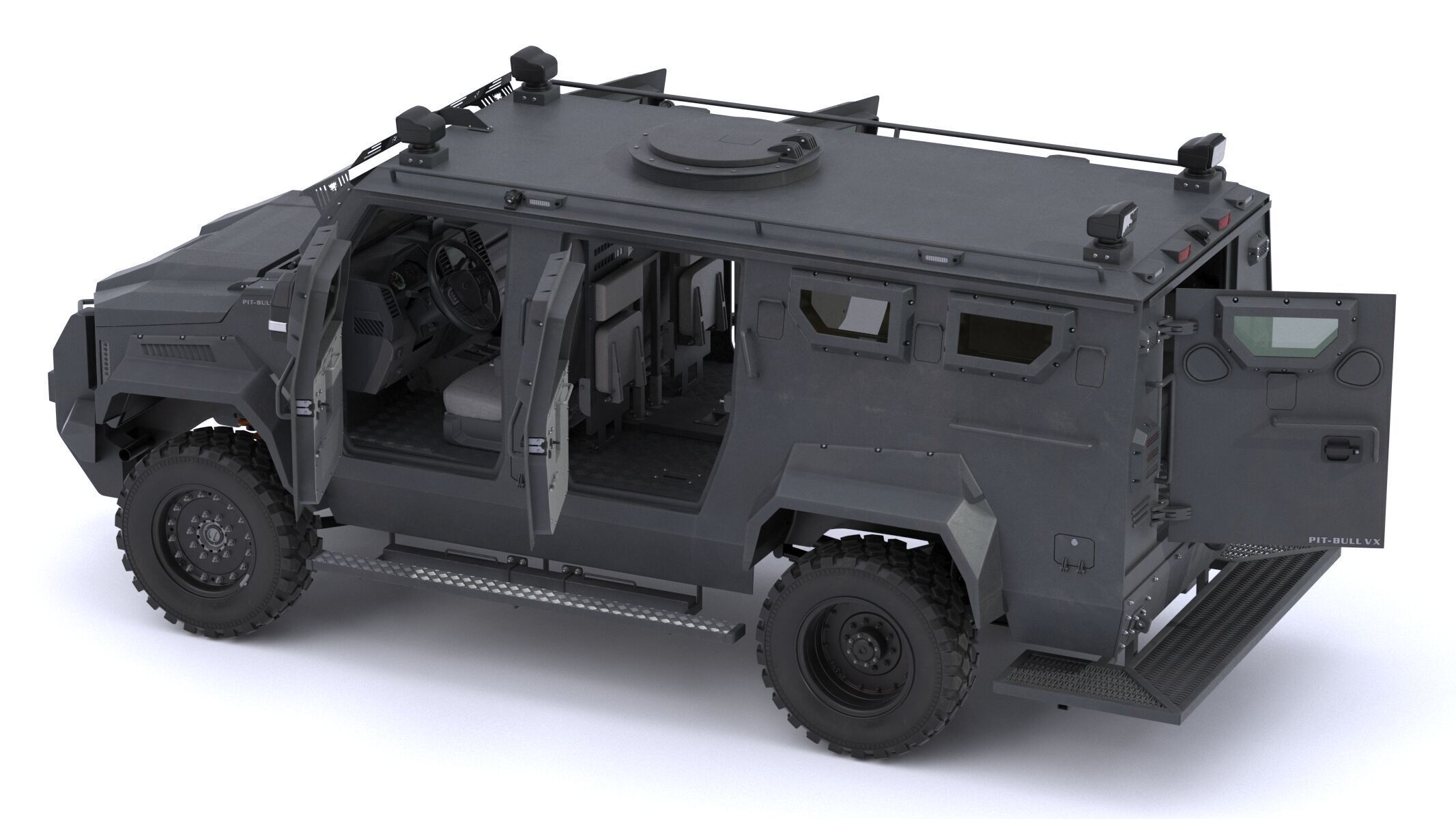 Alpine Armored Pit-Bull VX 50 Cal Tactical SWATAPC Truck 3D model_6
