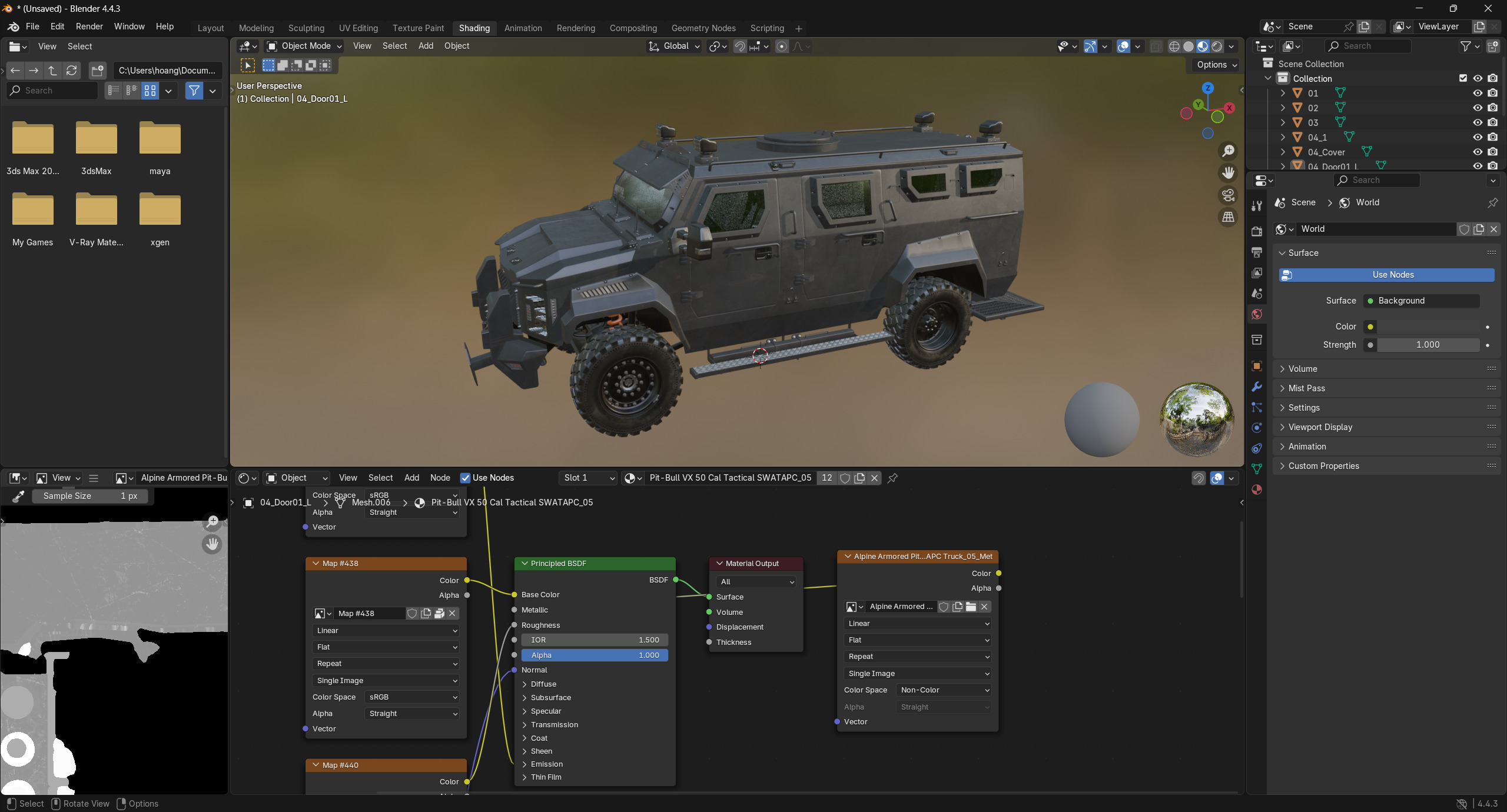 Alpine Armored Pit-Bull VX 50 Cal Tactical SWATAPC Truck 3D model_12