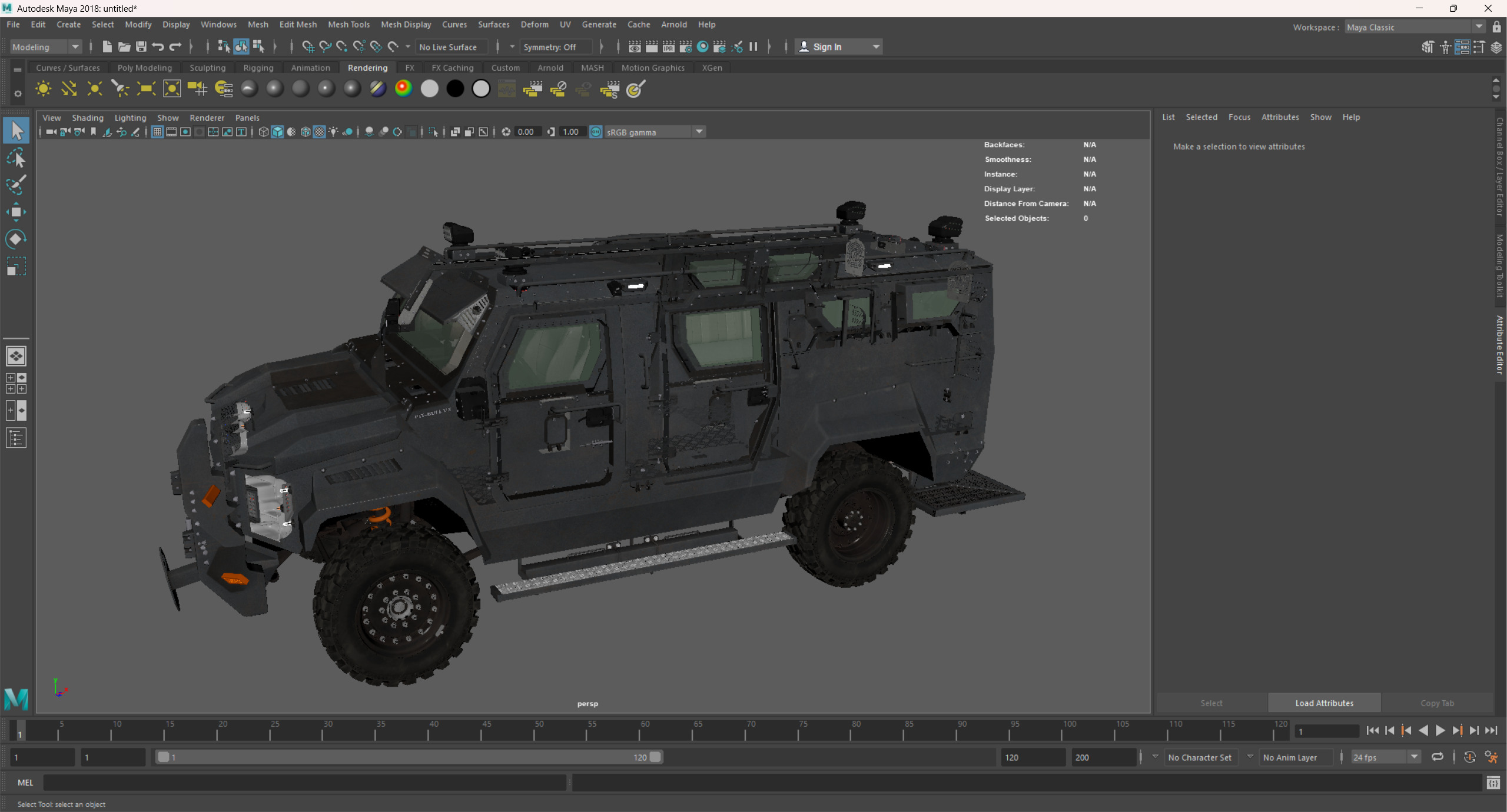 Alpine Armored Pit-Bull VX 50 Cal Tactical SWATAPC Truck 3D model_13