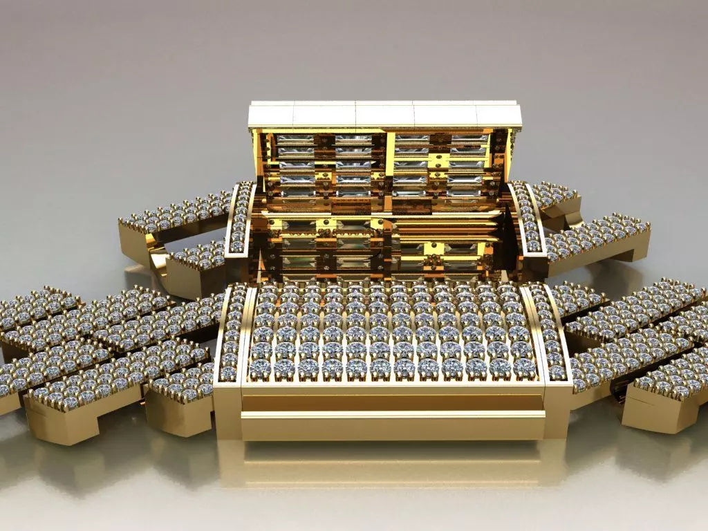 2 Diamond cuban chain 3D 3D print model