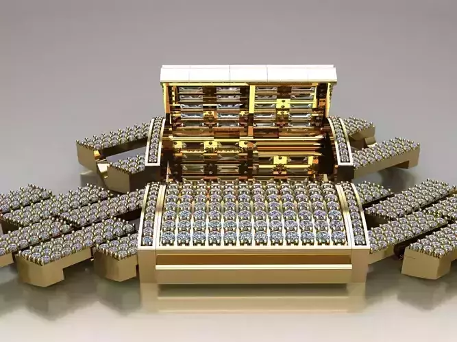 2 Diamond cuban chain 3D