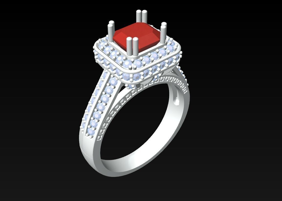 Diamond Ring - Womens Rings - N716032 3D print model_3