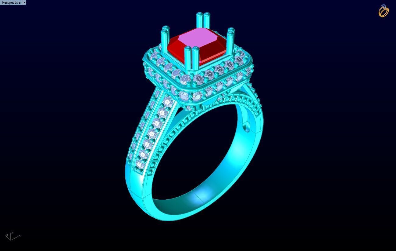 Diamond Ring - Womens Rings - N716032 3D print model_9
