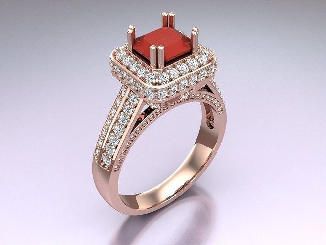 Diamond Ring - Womens Rings - N716032 3D print model