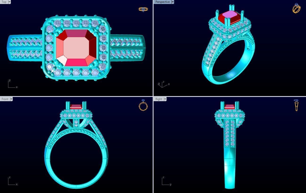Diamond Ring - Womens Rings - N716032 3D print model_10