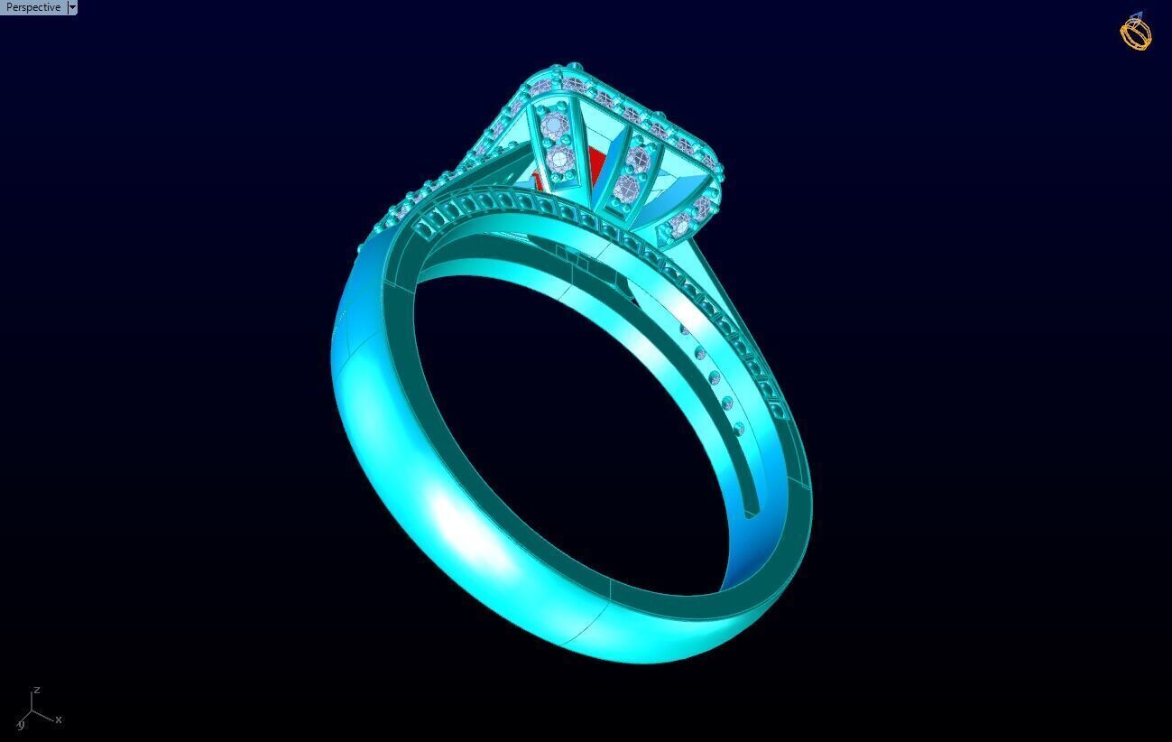 Diamond Ring - Womens Rings - N716032 3D print model_7