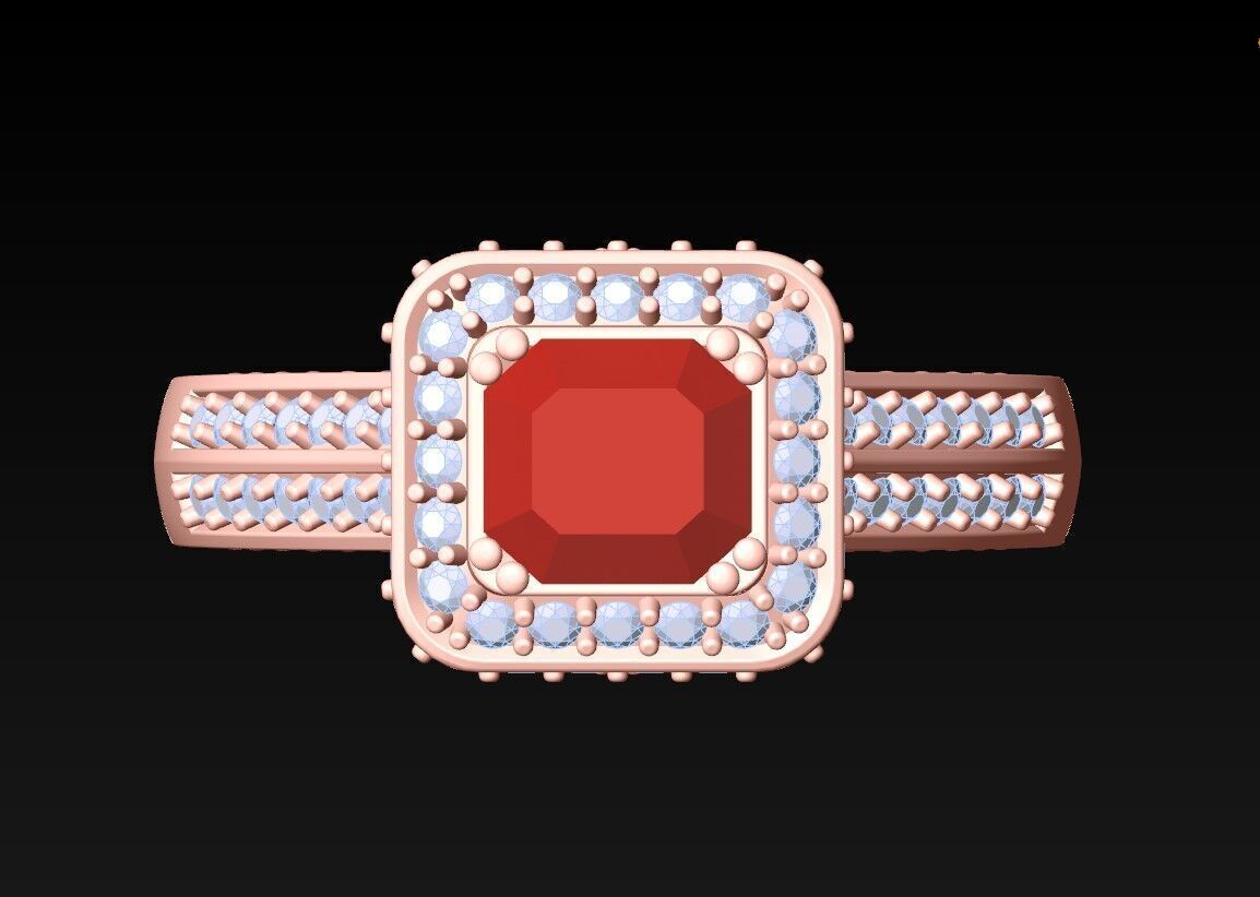 Diamond Ring - Womens Rings - N716032 3D print model_4