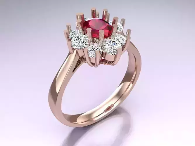 Oval stone ring - Womens  Rings - N717824