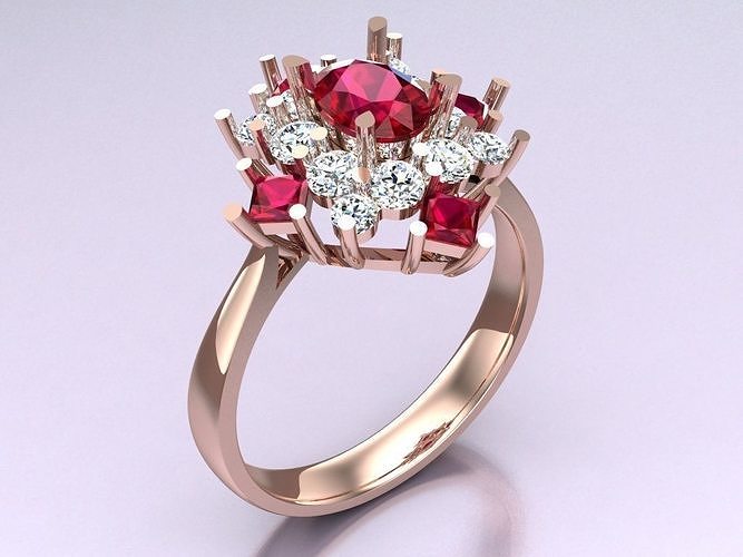 Diamond Ring - Womens Rings - N717831 3D print model