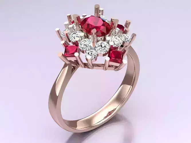 Diamond Ring - Womens Rings - N717831 3D print model