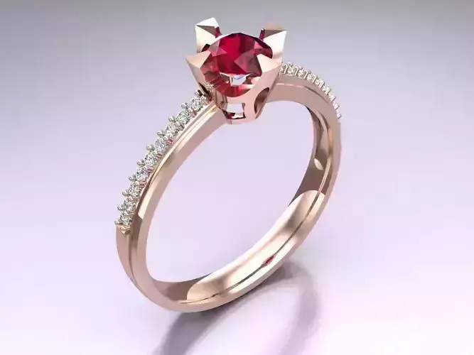Diamond Ring - Womens Rings - N717915 3D print model