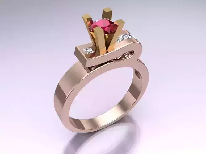 Diamond Ring - Womens Rings - N717959 3D print model