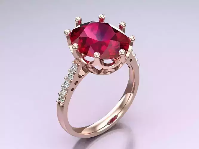 Oval stone ring - Womens  Rings - N717004