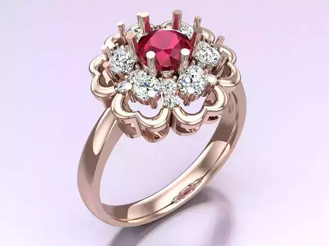 Diamond Ring - Womens Rings - N717014 3D print model