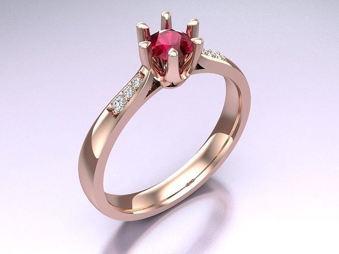 Diamond Ring - Womens Rings - N717255 3D print model