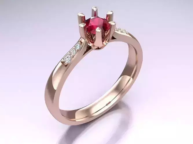 Diamond Ring - Womens Rings - N717255 3D print model