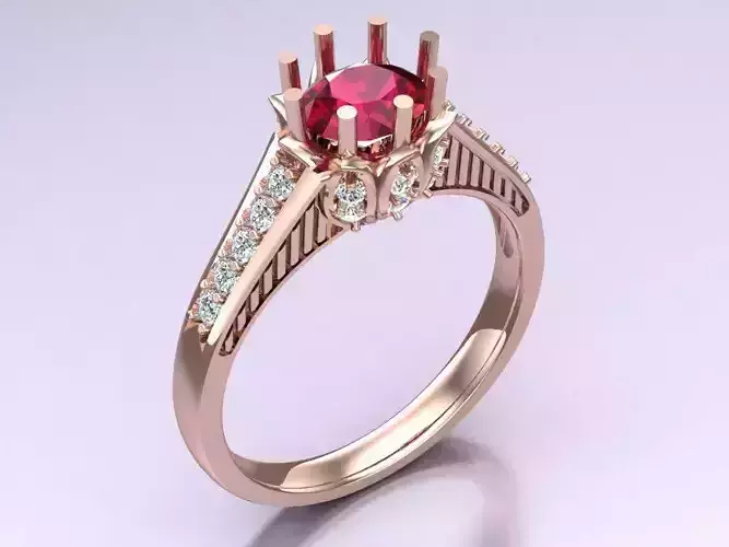 Diamond Ring - Womens Rings - N717302 3D print model