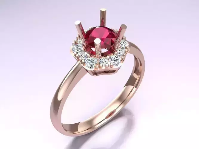 Diamond Ring - Womens Rings - N417346 3D print model