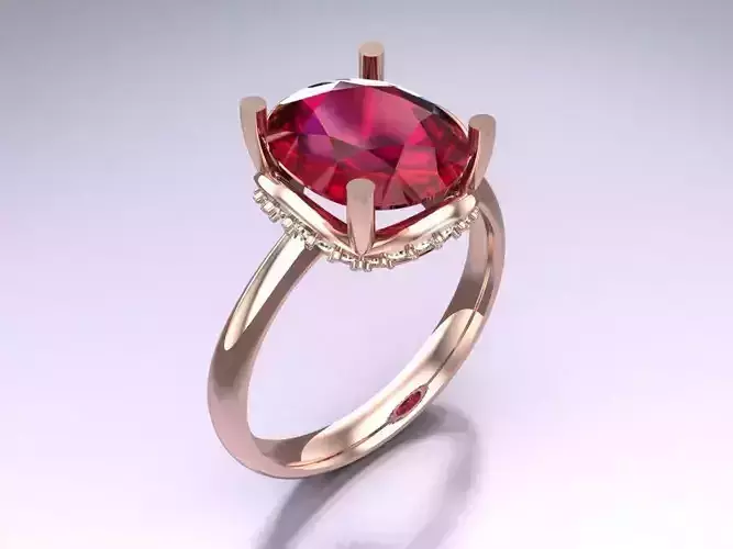 Oval stone ring - Womens  Rings - N717357