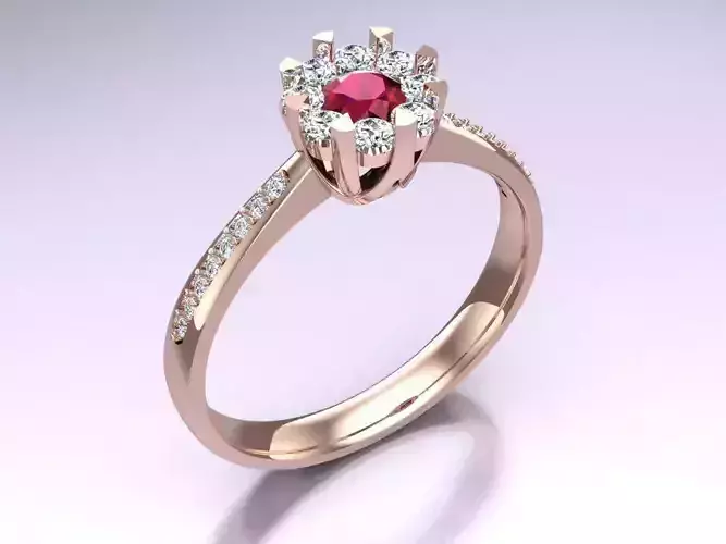 Diamond Ring - Womens Rings - N717426 3D print model