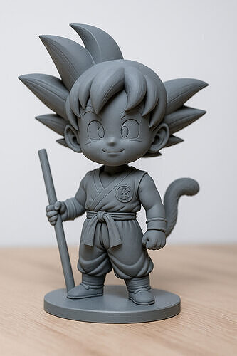 Chibi Goku Resin Figure  Unpainted Collectible 3D print model