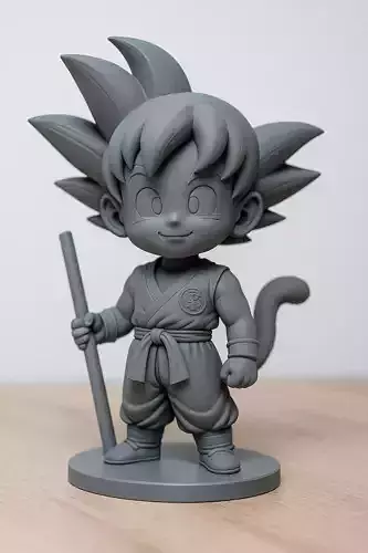 Chibi Goku Resin Figure  Unpainted Collectible