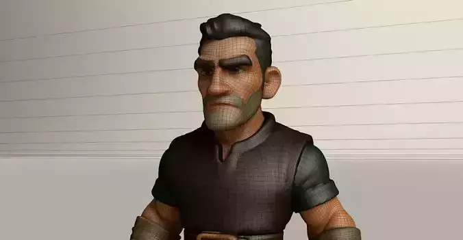 Stylized Game Ready Human Character Rigged named Forner Low-poly 3D model