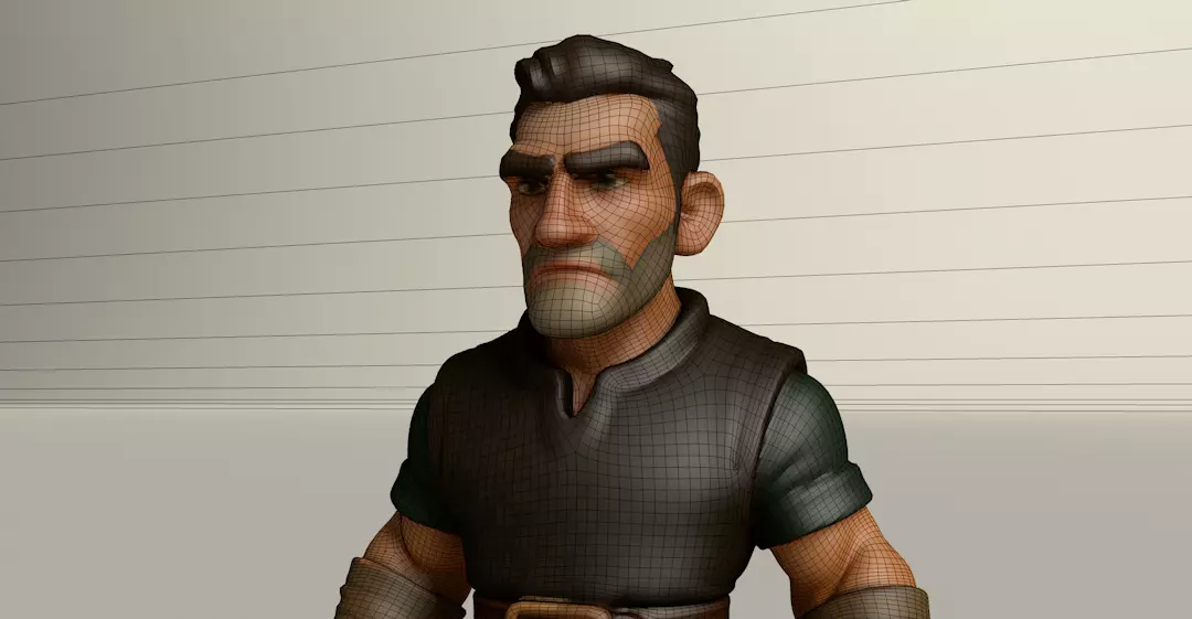 Stylized Game Ready Human Character Rigged named Forner Low-poly 3D model_0