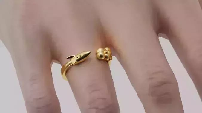 Rocket Ring Low-poly 3D model