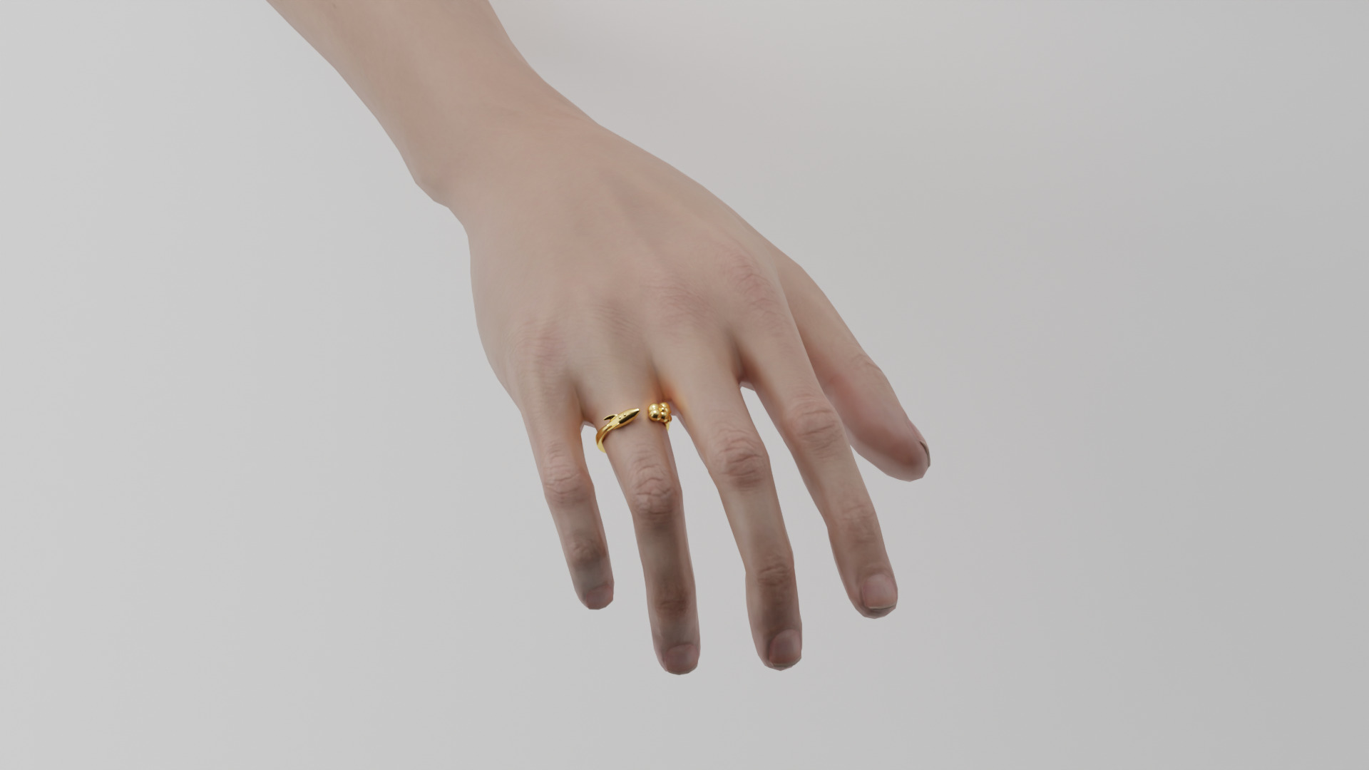 Rocket Ring Low-poly 3D model_3