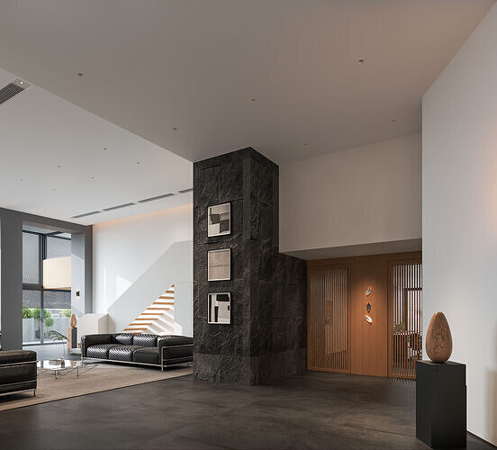 Modern Creative Office Interior Scene 3D model