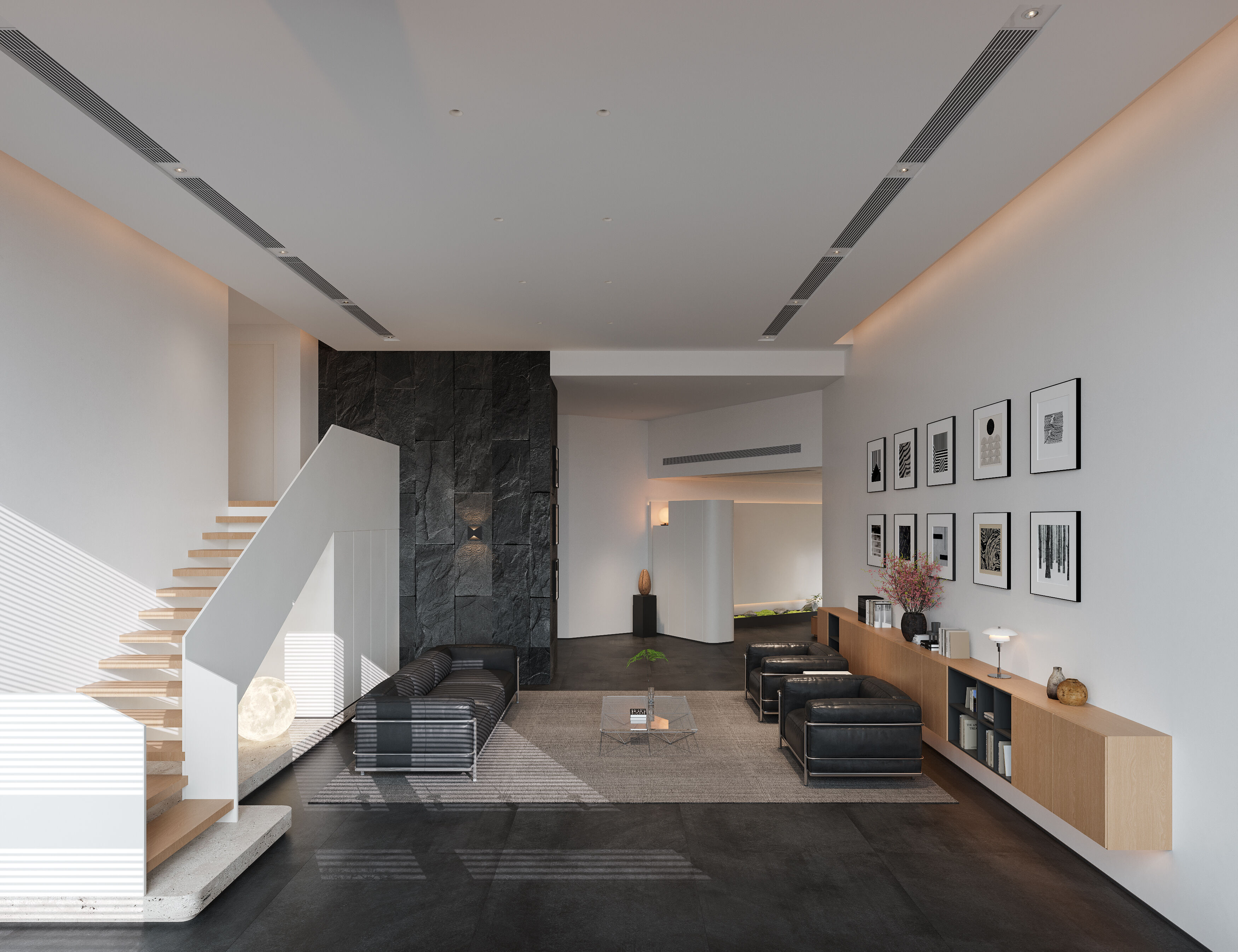 Modern Creative Office Interior Scene 3D model