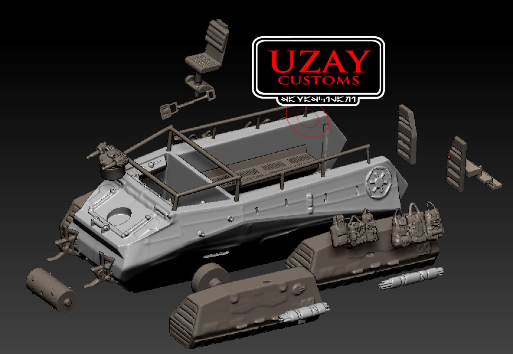 star wars ANDOR troop transport 3D print model 3D print model_8