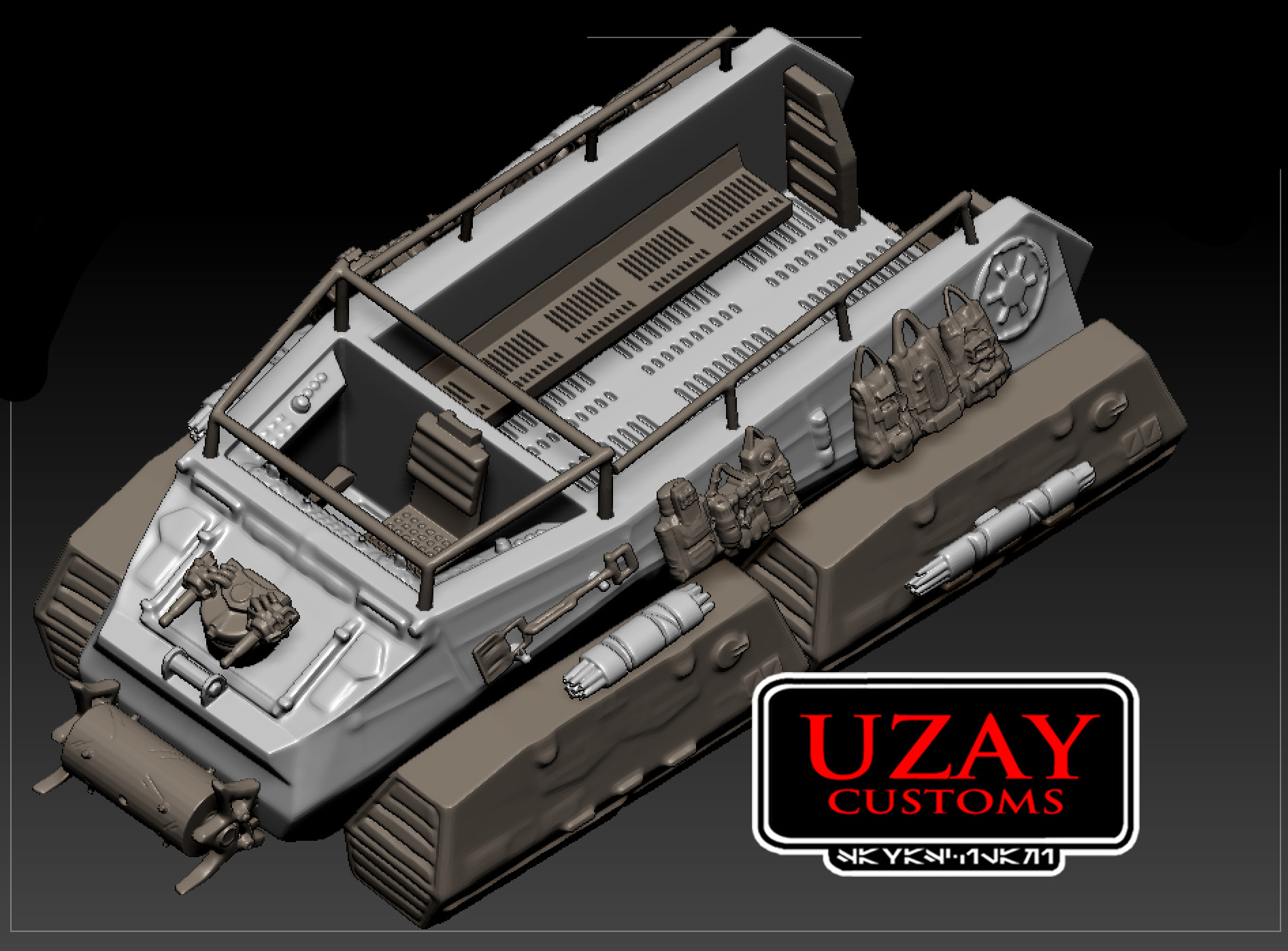 star wars ANDOR troop transport 3D print model 3D print model_3