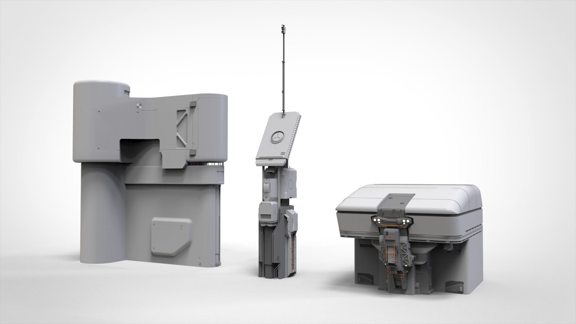 Sci-Fi architecture Elements collection 1 3D model_3