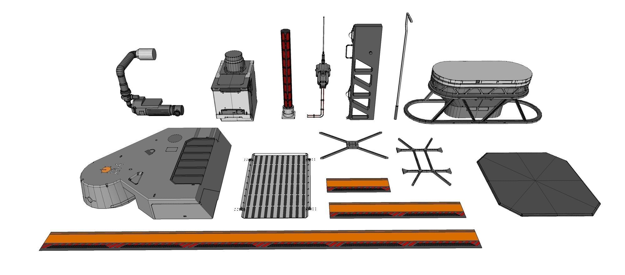 Sci-Fi architecture Elements collection 1 3D model_28