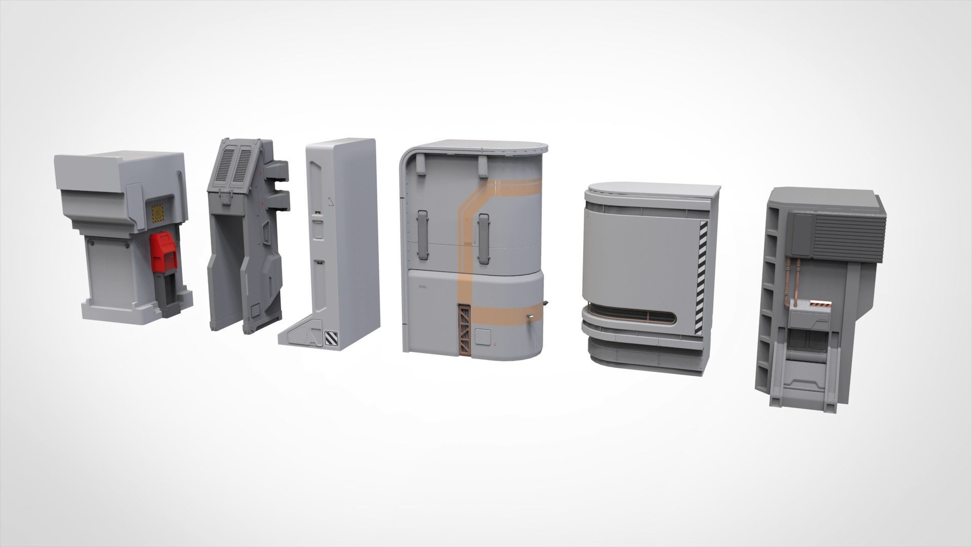 Sci-Fi architecture Elements collection 1 3D model_11