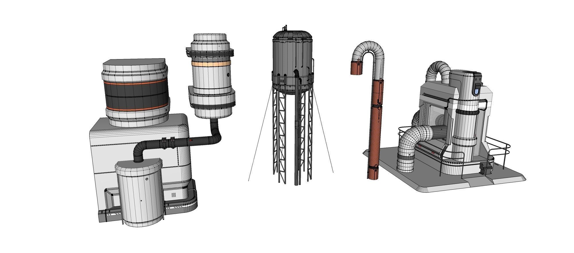 Sci-Fi architecture Elements collection 1 3D model_24